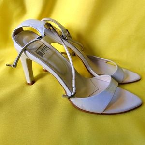 Vintage Woman Shoes by Helene Spark White Genuine Leather Size 23 1/2 Never used